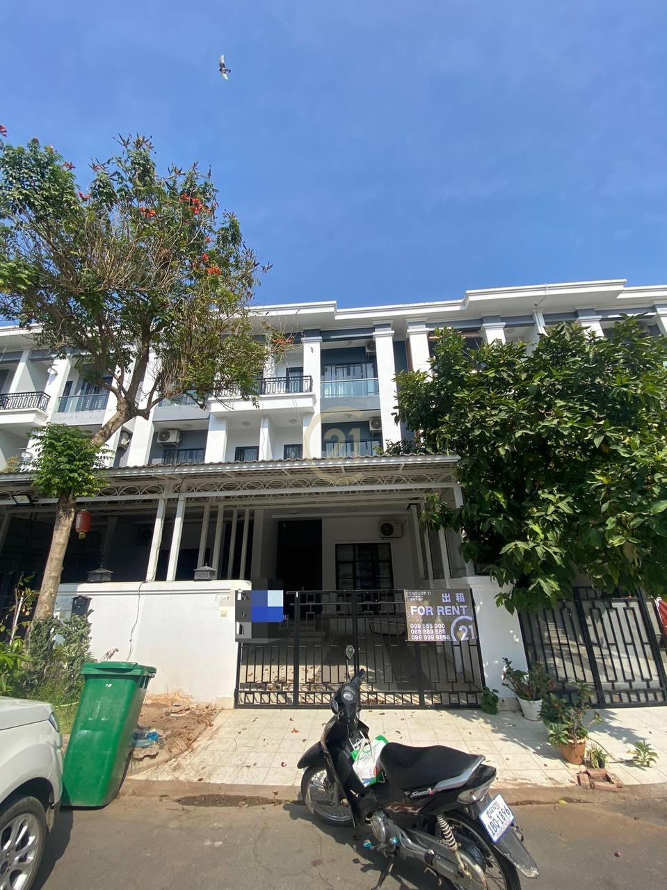 Twin Villa for rent at Hun Sen road
