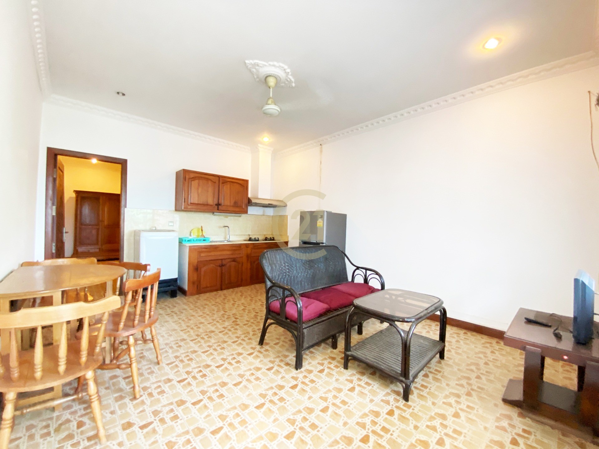 Flat house one bedroom for rent at Doun Penh