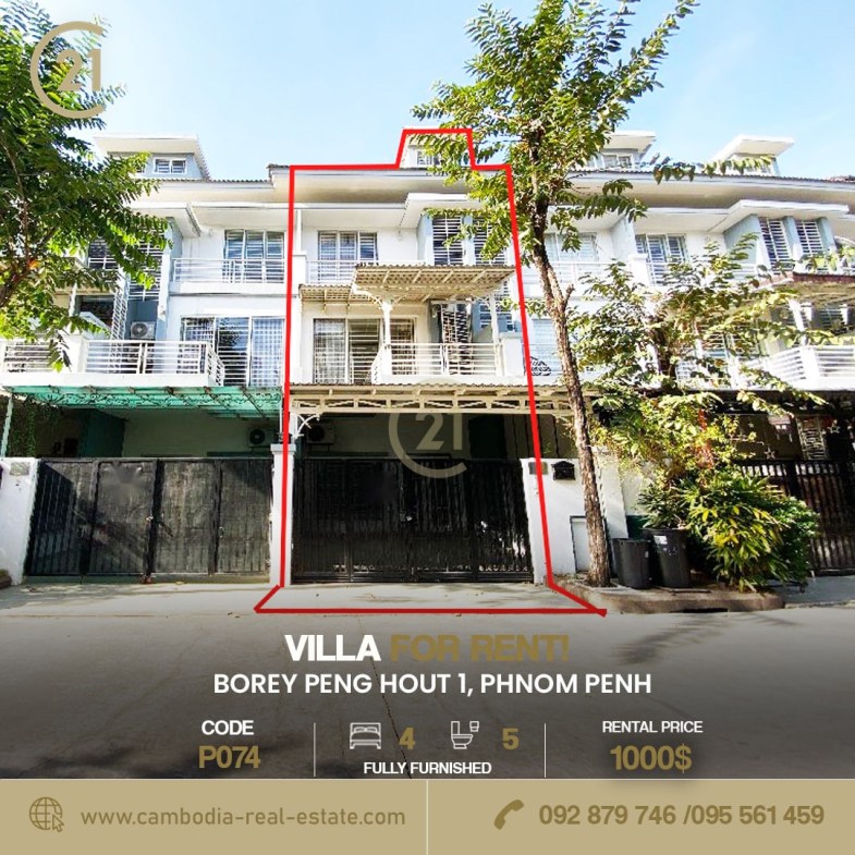 Villa For Rent At Peng Hout Boeng Snor