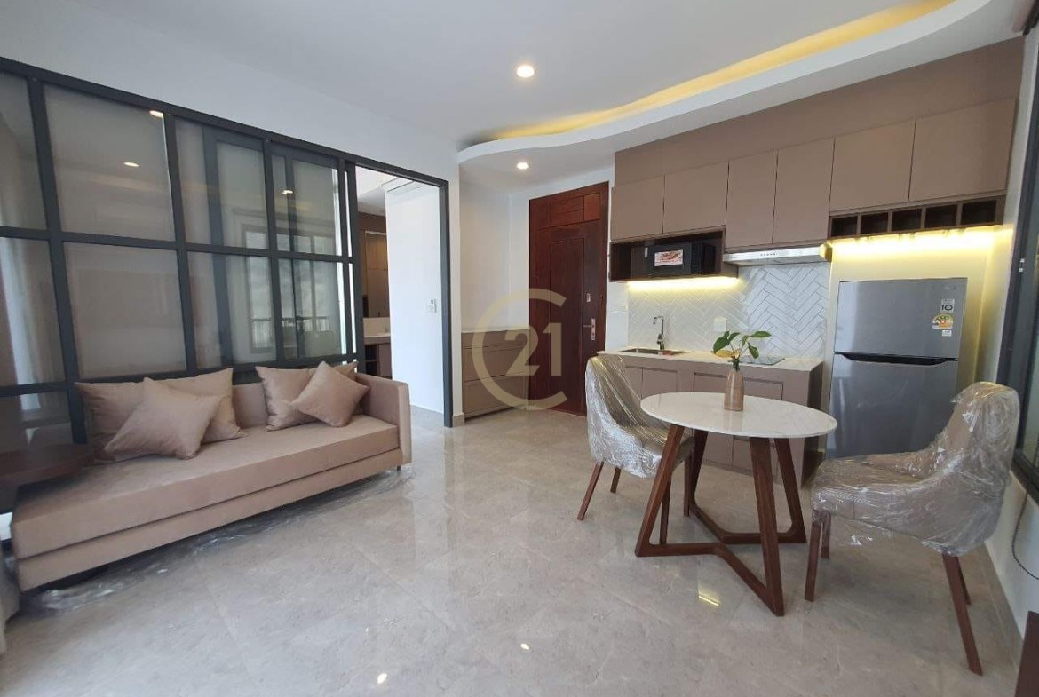Modern 1 Bed Apartment for rent at Tonle Bassac