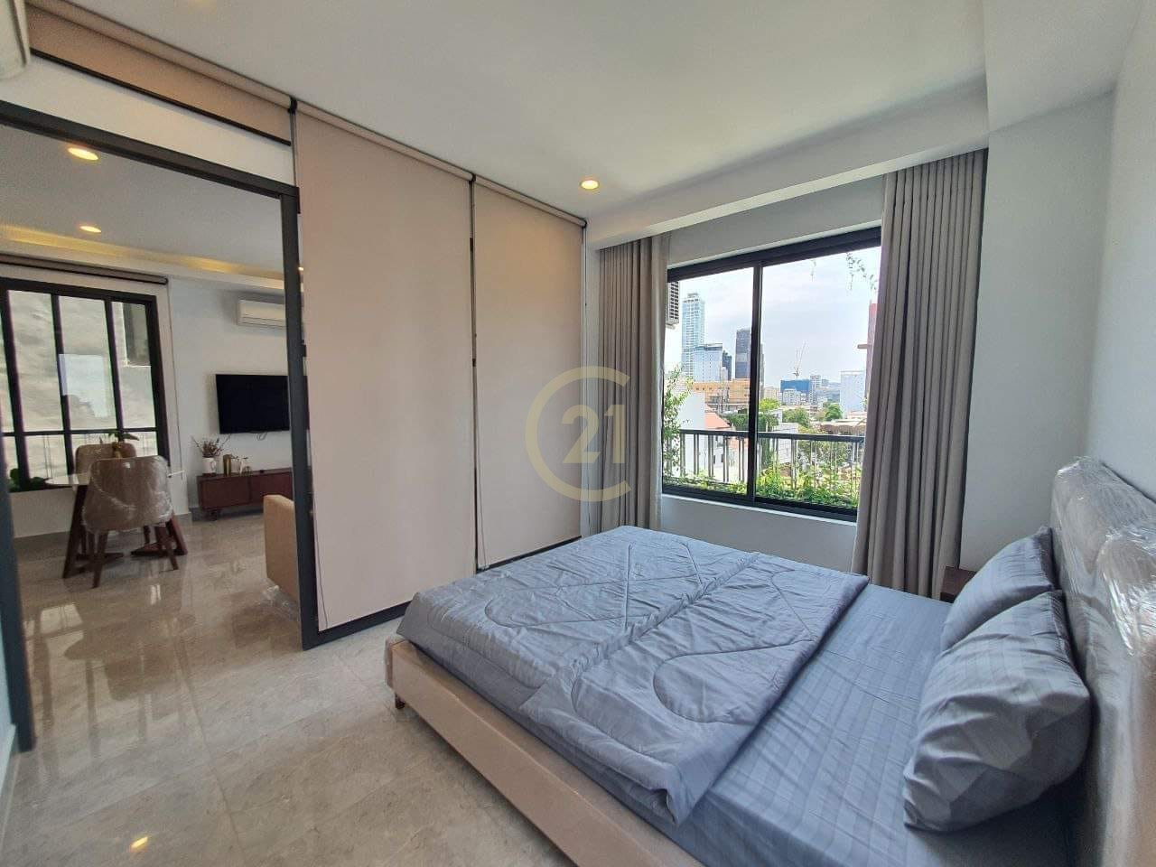 Modern 1 Bed Apartment for rent at Tonle Bassac