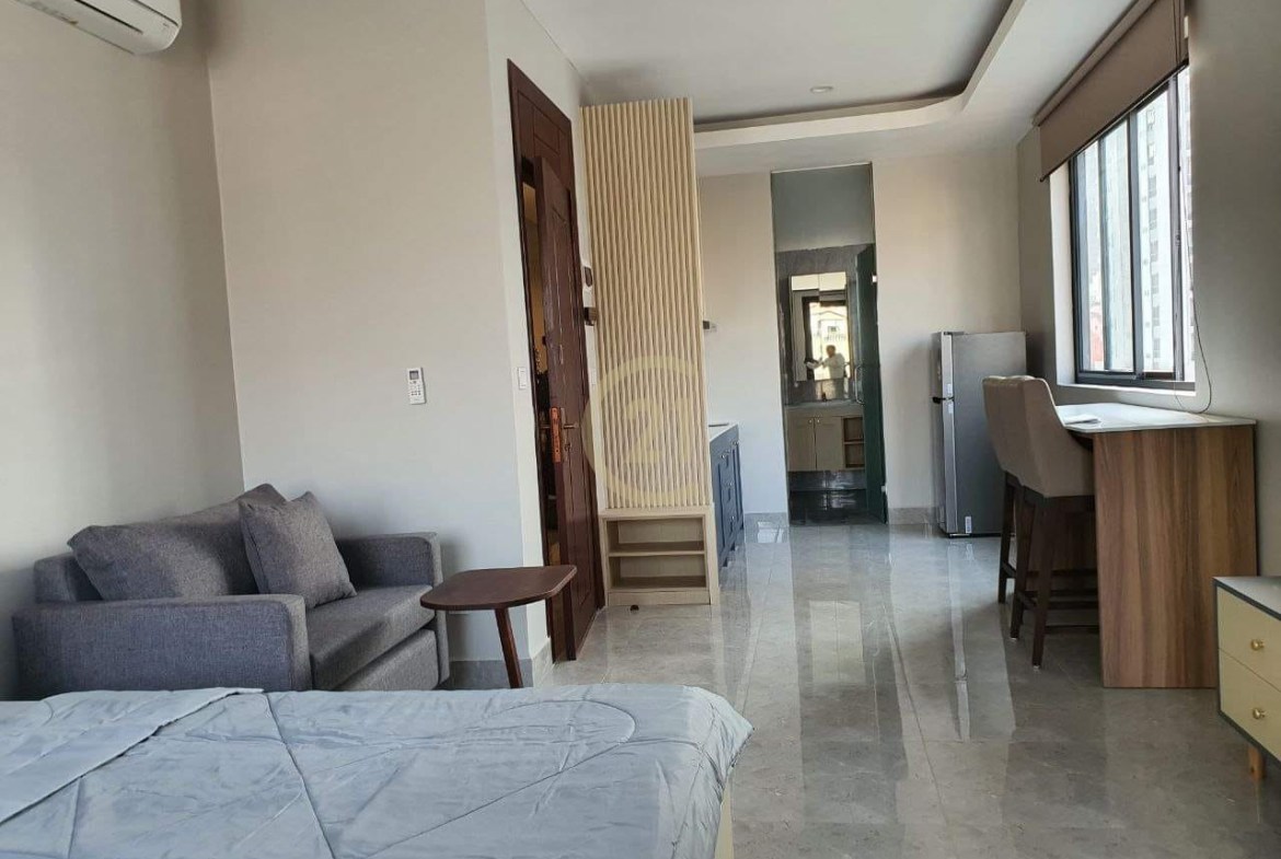 Modern Studio Apt for rent at Tonle Bassac