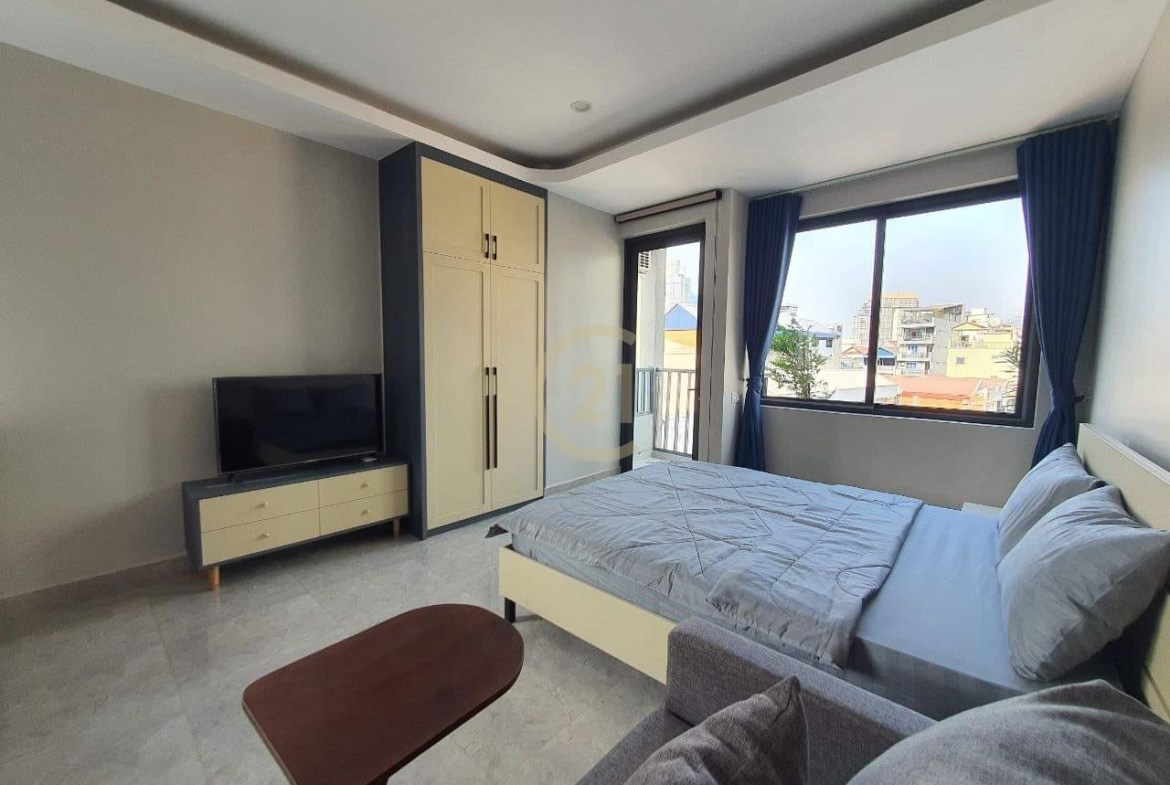 Modern Studio Apt for rent at Tonle Bassac