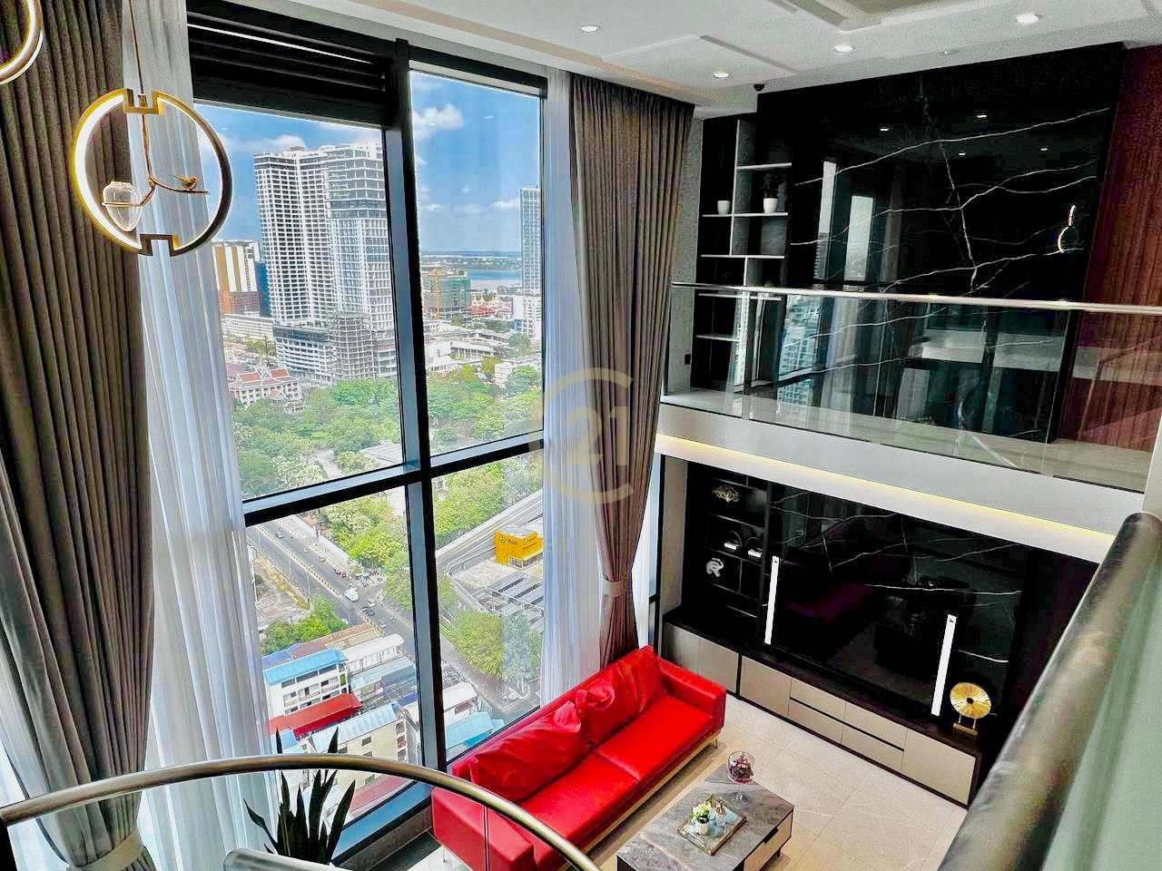 Nice Duplex Penthouse Three Bedroom For Rent At Tonle Bassac