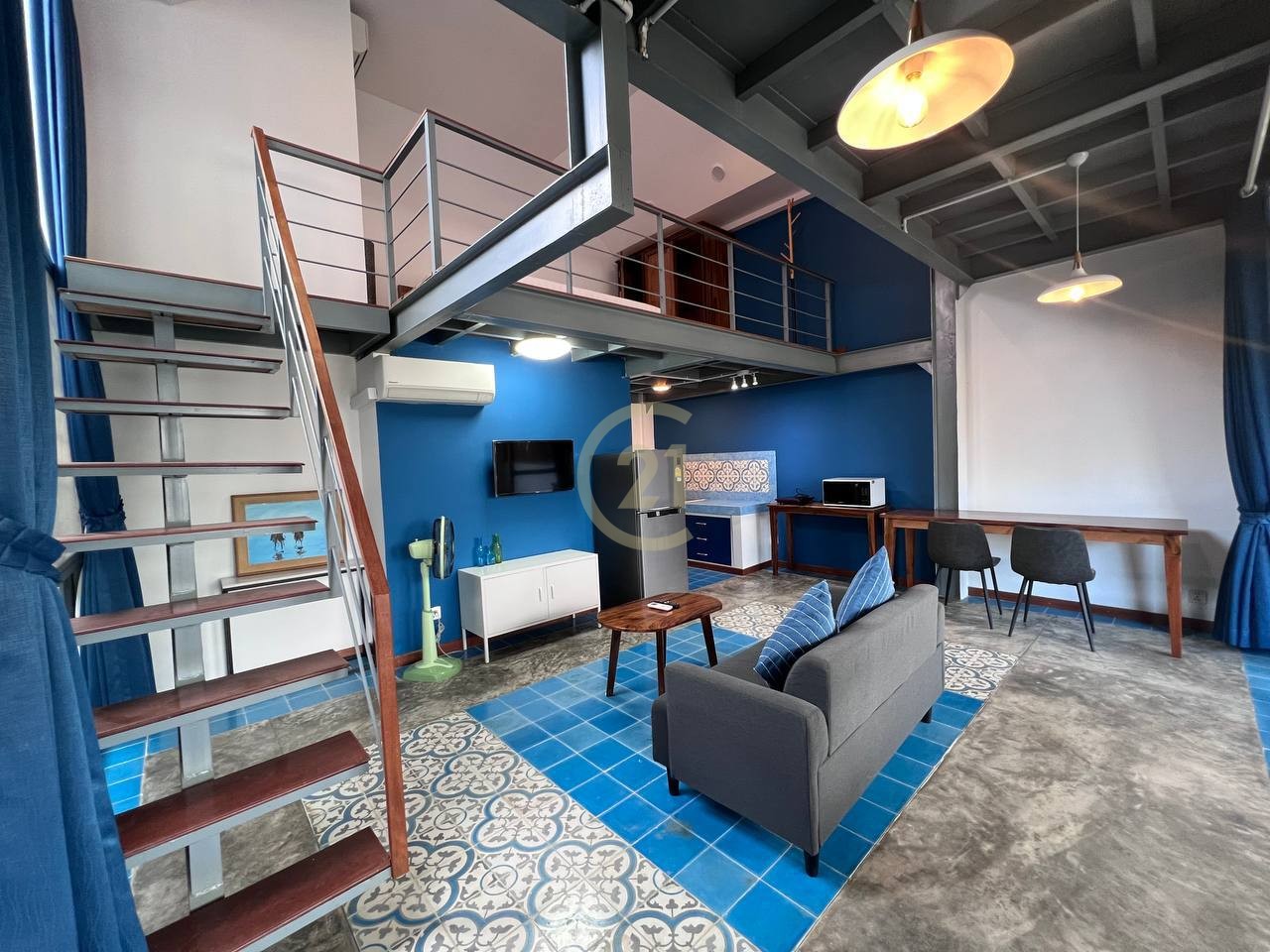 Renovated Duplex room for Rent at | BKK3, Phnom Penh