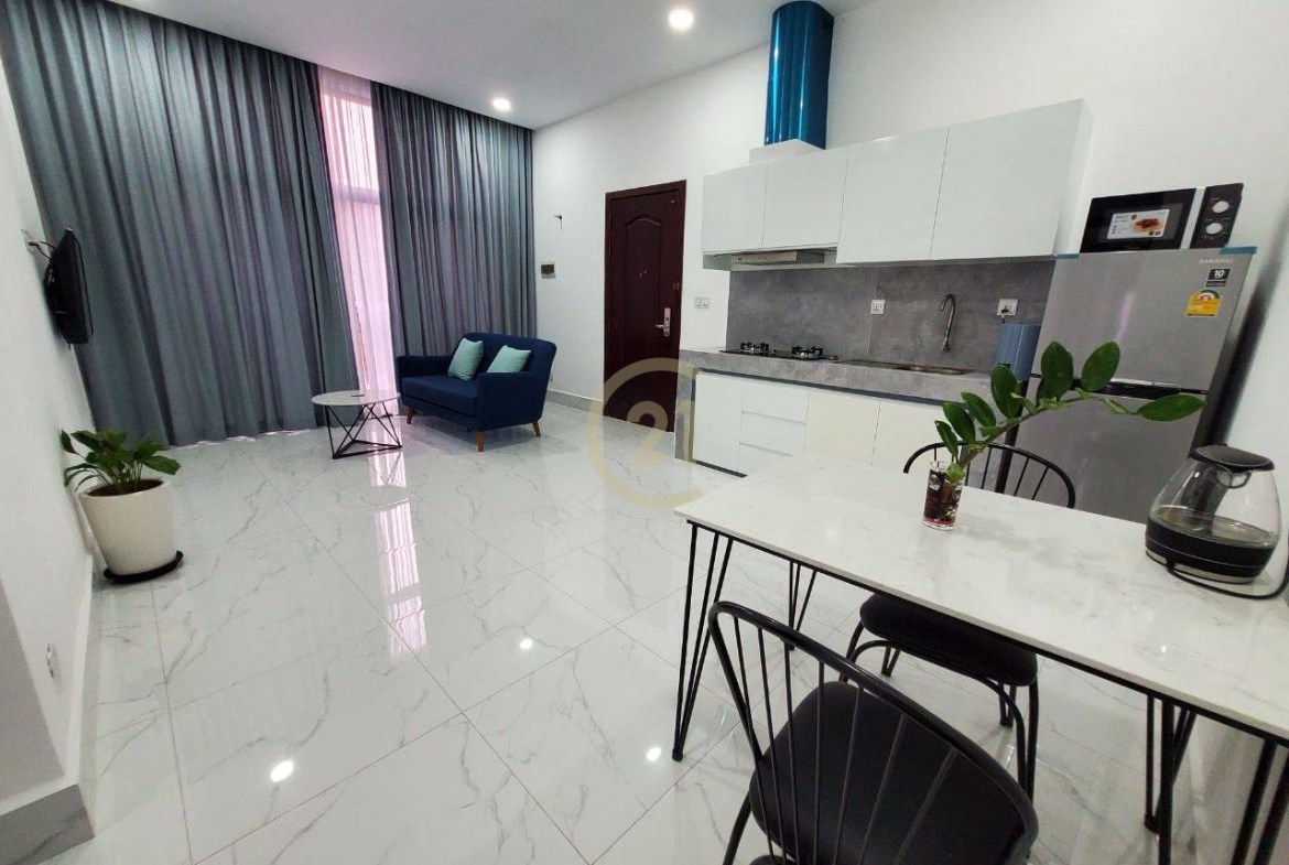 Luxury 1-Bedroom for Rent | Boeng Trabek, Phnom Penh