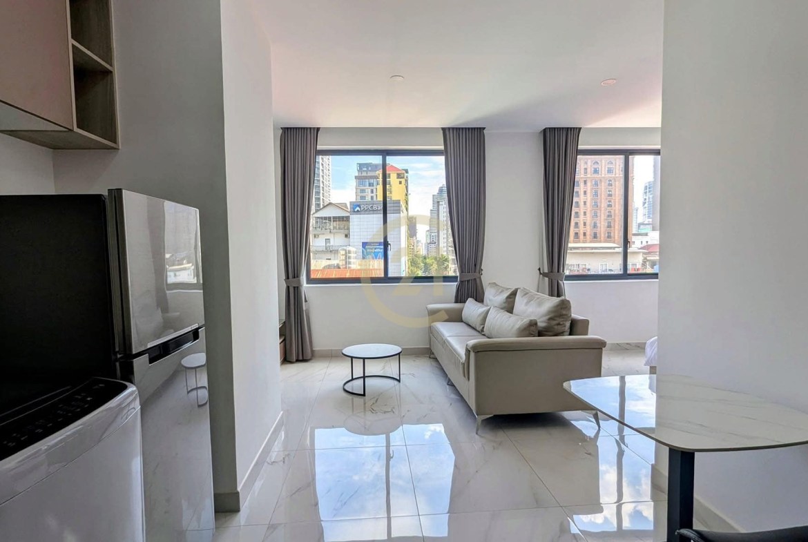 Brand New Studio Apartment for Rent |1 Minute to BKK1 |Phnom Penh