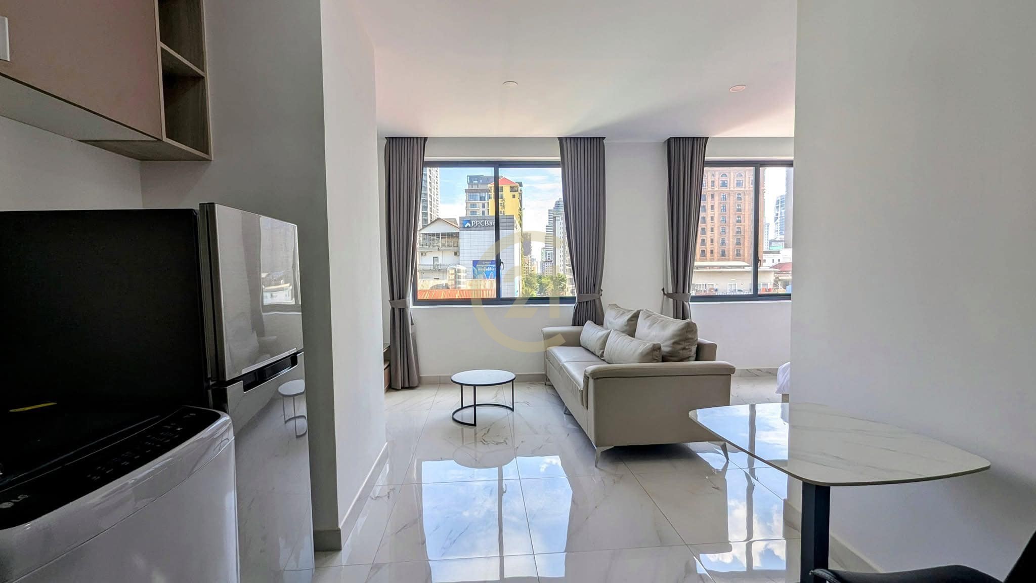 Brand New Studio Apartment for Rent |1 Minute to BKK1 |Phnom Penh
