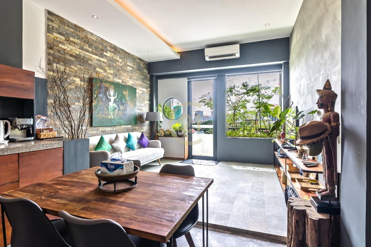 BEST DECORATION 1 BED FOR RENT AT TONLE BASSAC