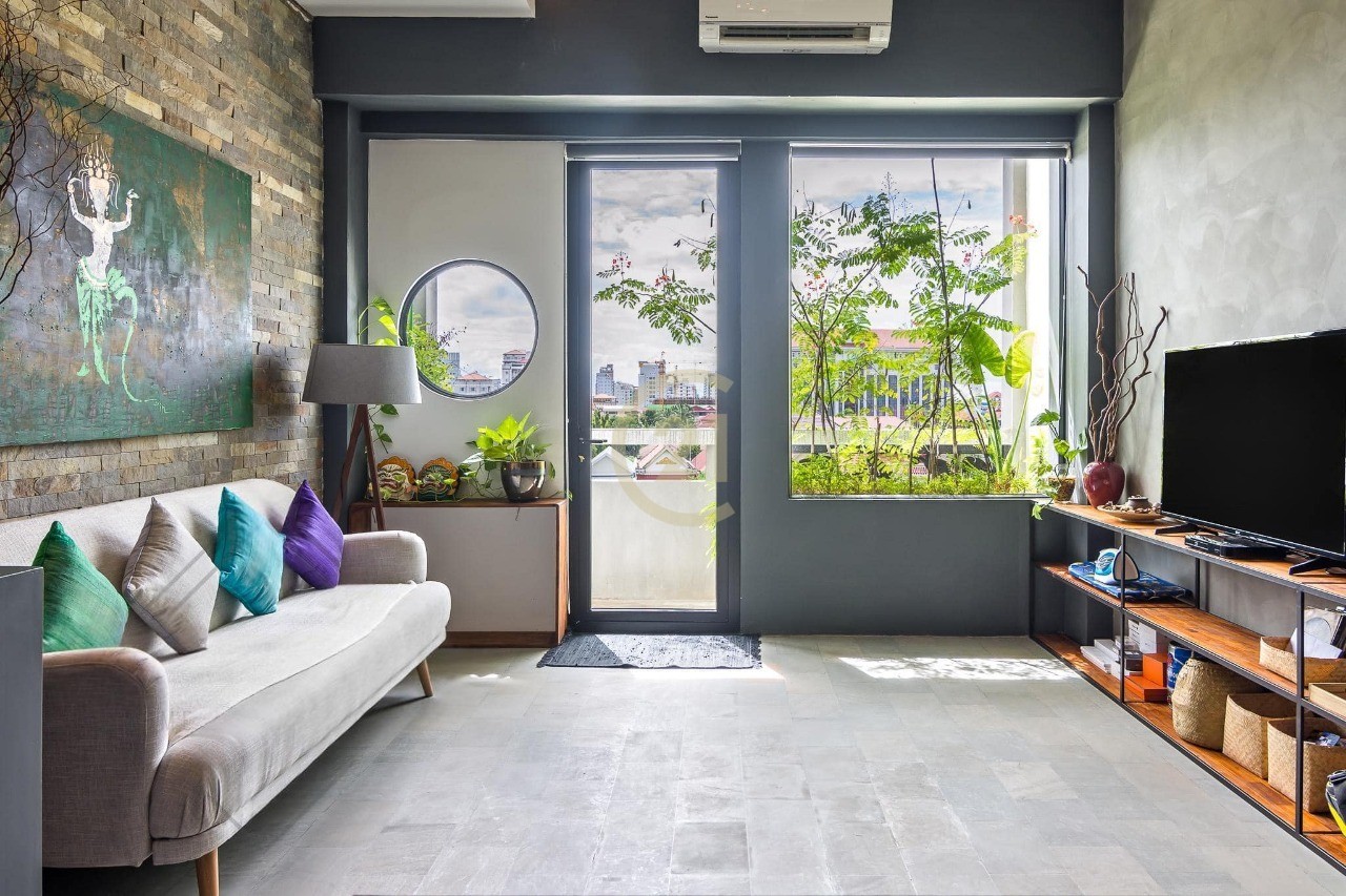 BEST DECORATION 1 BED FOR RENT AT TONLE BASSAC