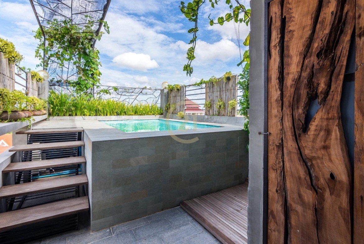 BEST DECORATION 1 BED FOR RENT AT TONLE BASSAC