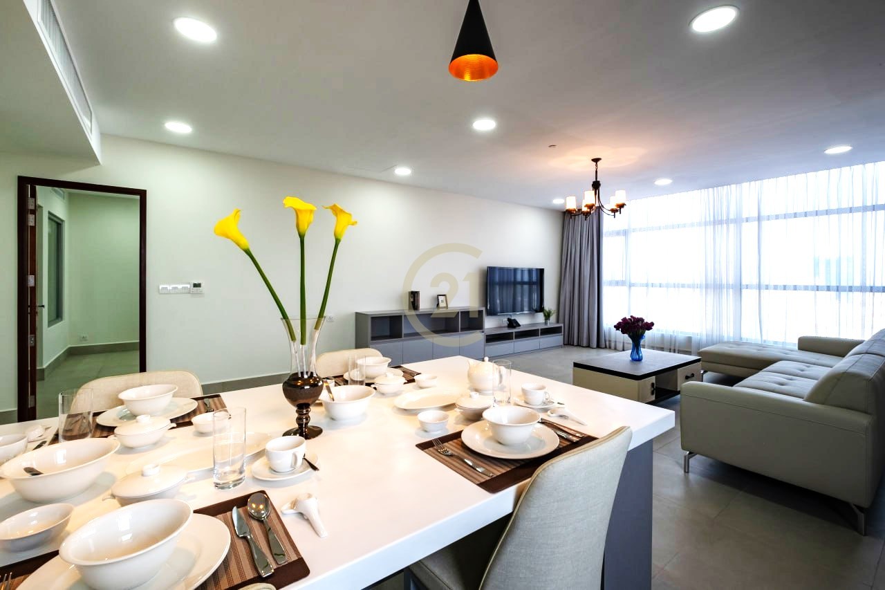 Luxury 2-Bedroom Serviced Apartment for Rent in BKK1 | $3,200/month | 131 sqm | Full Facilities