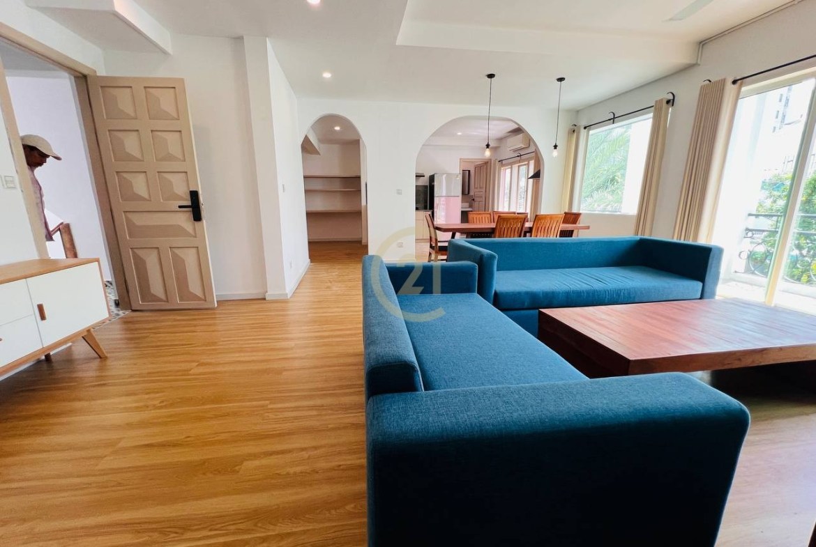 Tonle Bassac | 3-Bedroom Apartment For Rent | 2nd Floor | 120sqm