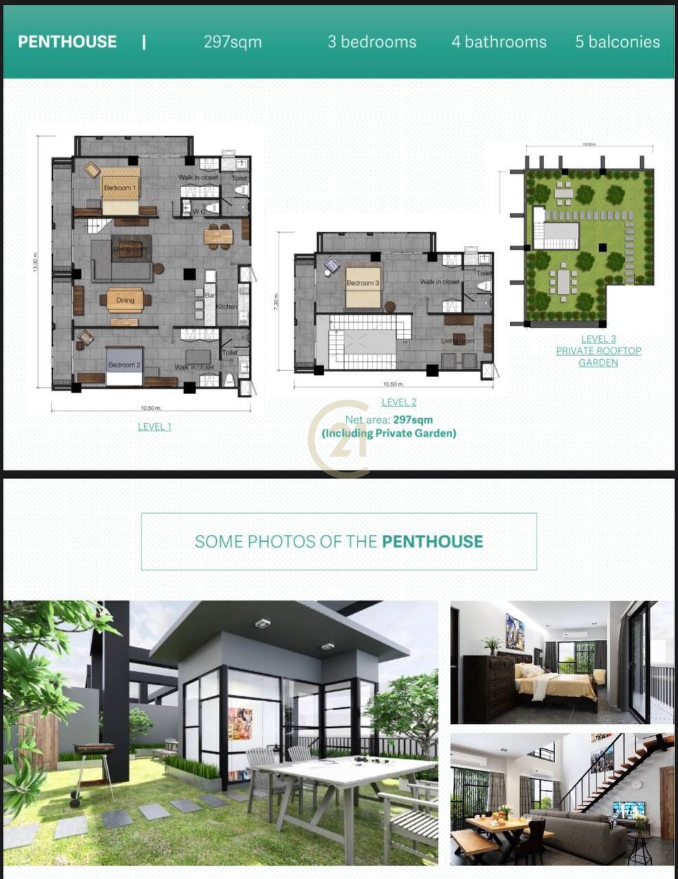 Stylish Penthouse 3 Bedroom For Rent at Sen Sok