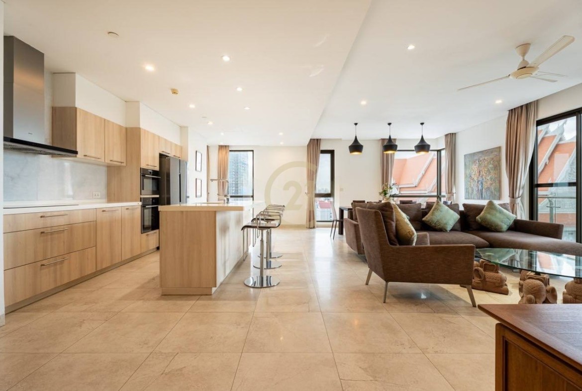 Specious 3 Bedroom For Rent At Tonle Bassac