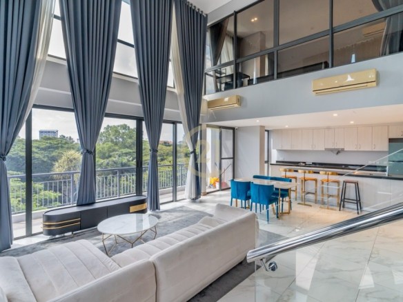 Luxuries Duplex Penthouse 3 Bedroom For Rent at Sen Sok