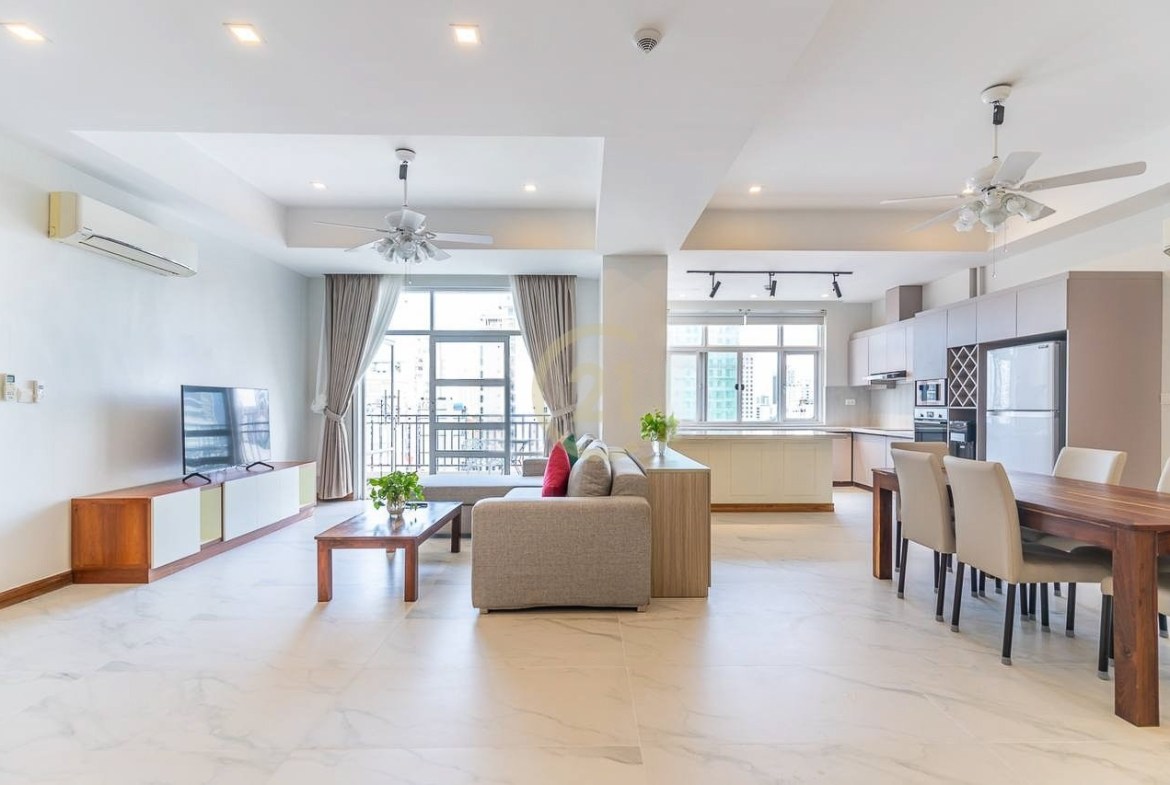 Luxury 3 Bedroom For Rent Located In Tonle Bassac