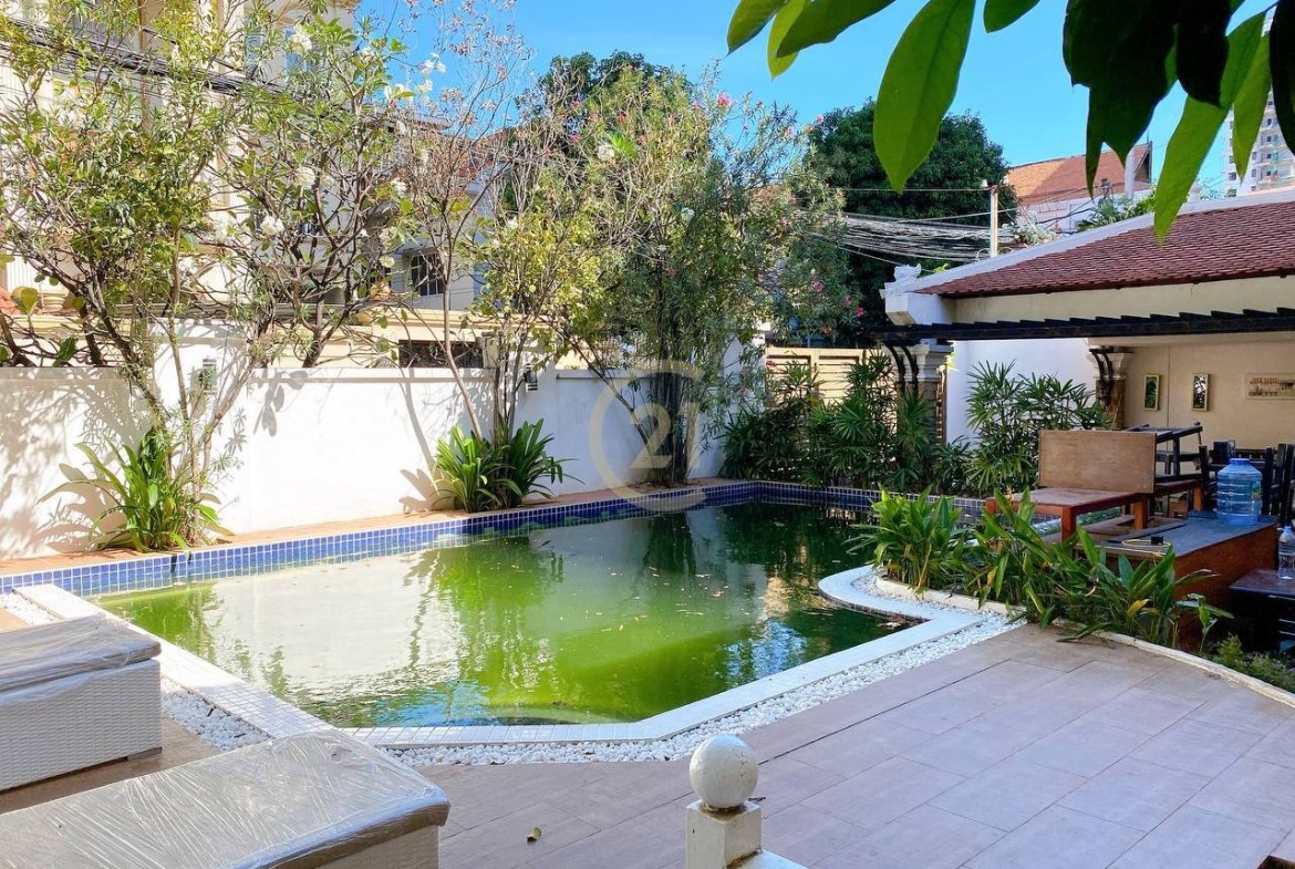 Luxury 14-Bedroom Villa with Swimming Pool for Rent | BKK1 | $8,000/Month