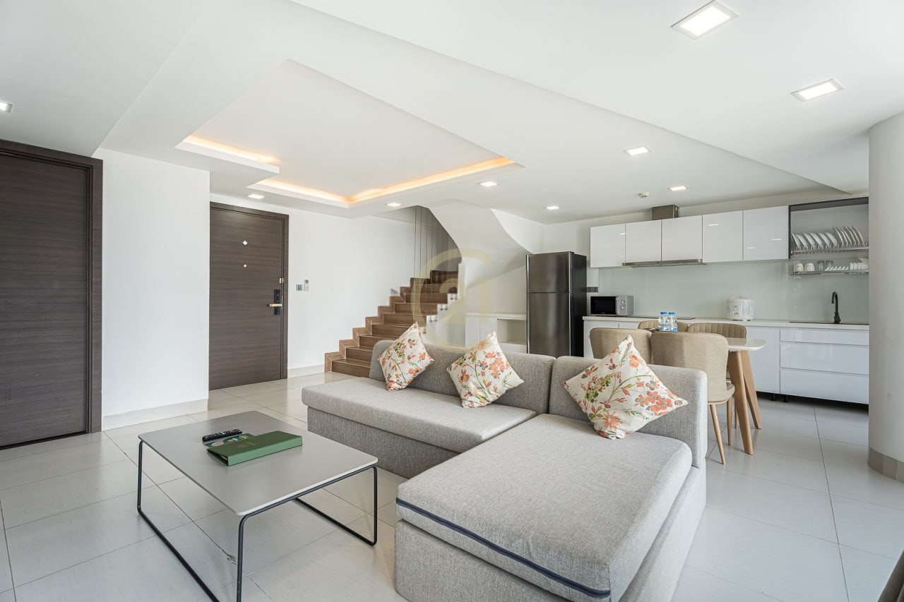 Luxurious 3 Bedroom Duplex For Rent At Tonle Bassac