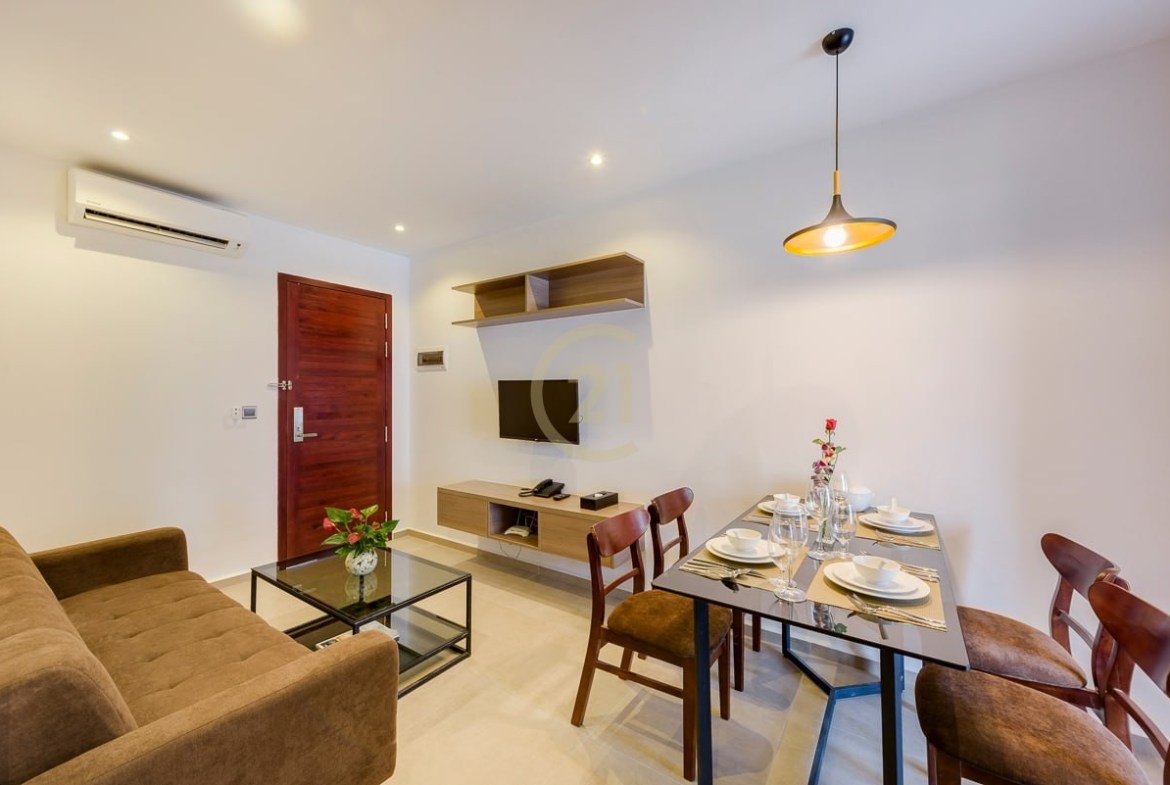 Modern 1-Bedroom Serviced Apartment for Rent | BKK2, Phnom Penh