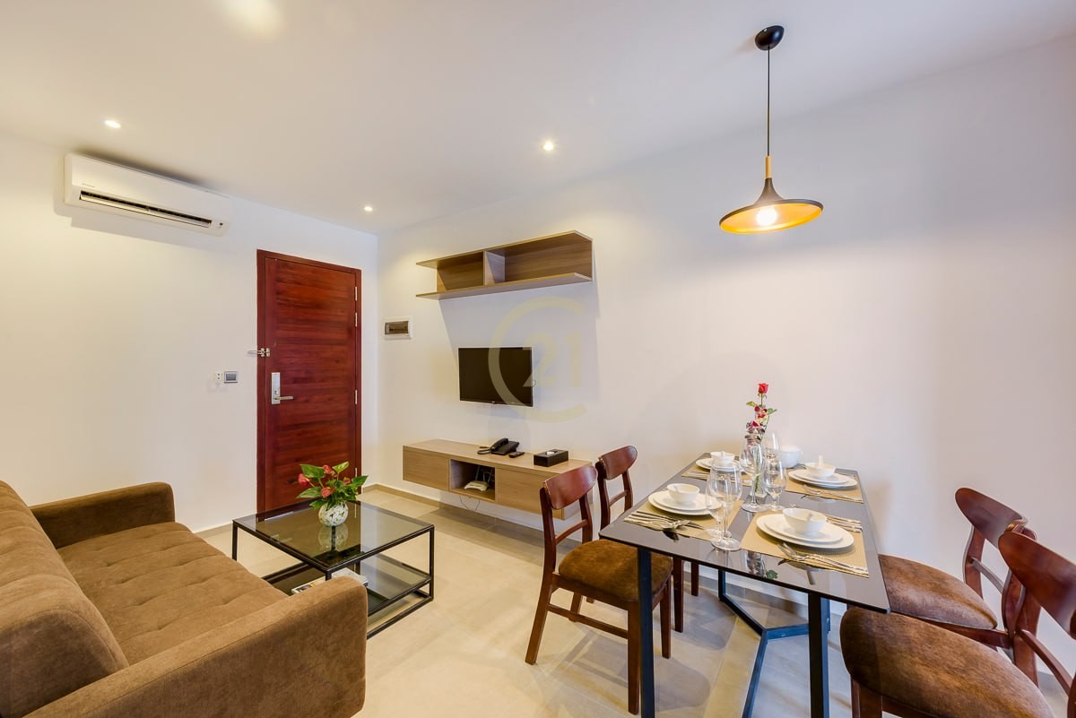 Modern 1-Bedroom Serviced Apartment for Rent | BKK2, Phnom Penh