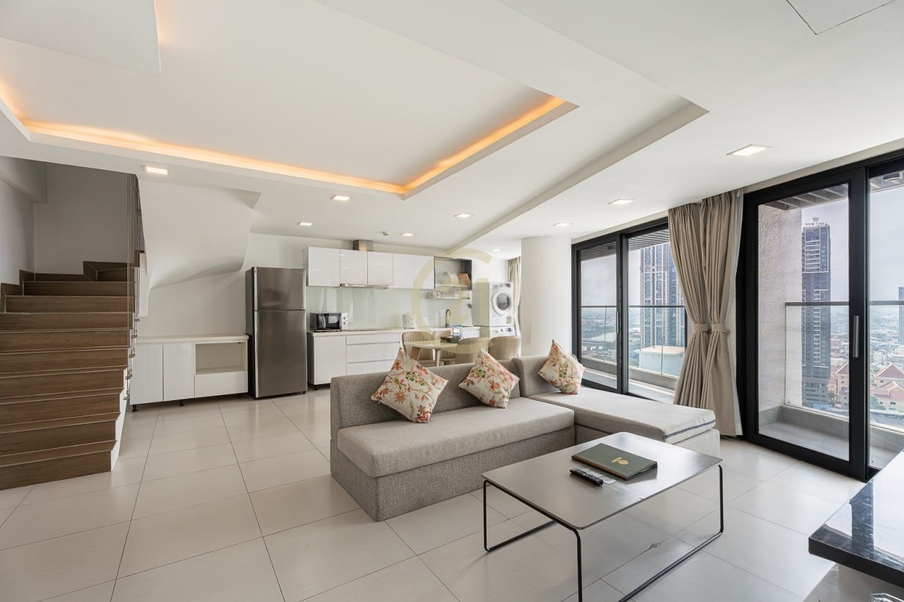 Luxurious 3 Bedroom Duplex For Rent At Tonle Bassac