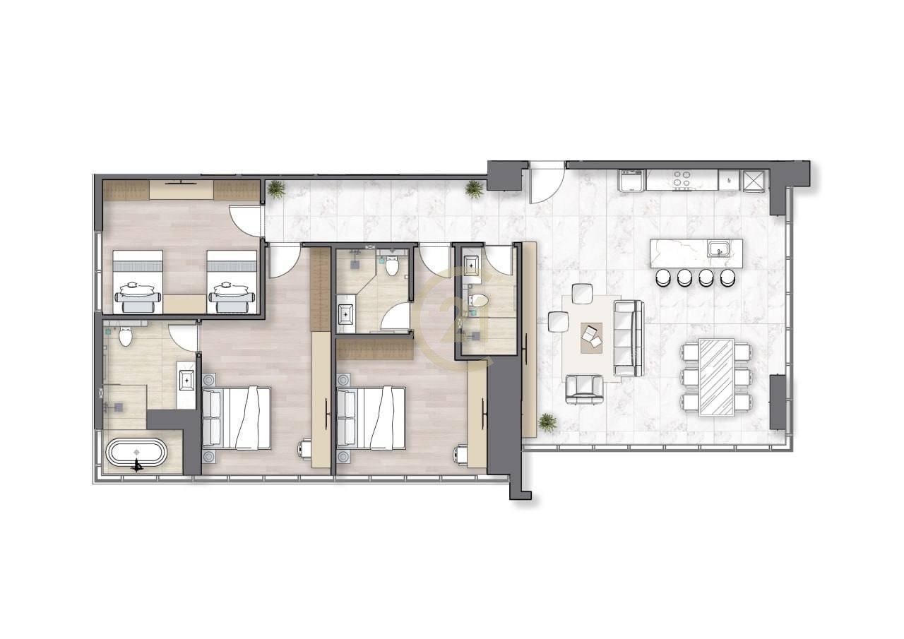 Modern Three Bedroom For Rent In BKK1