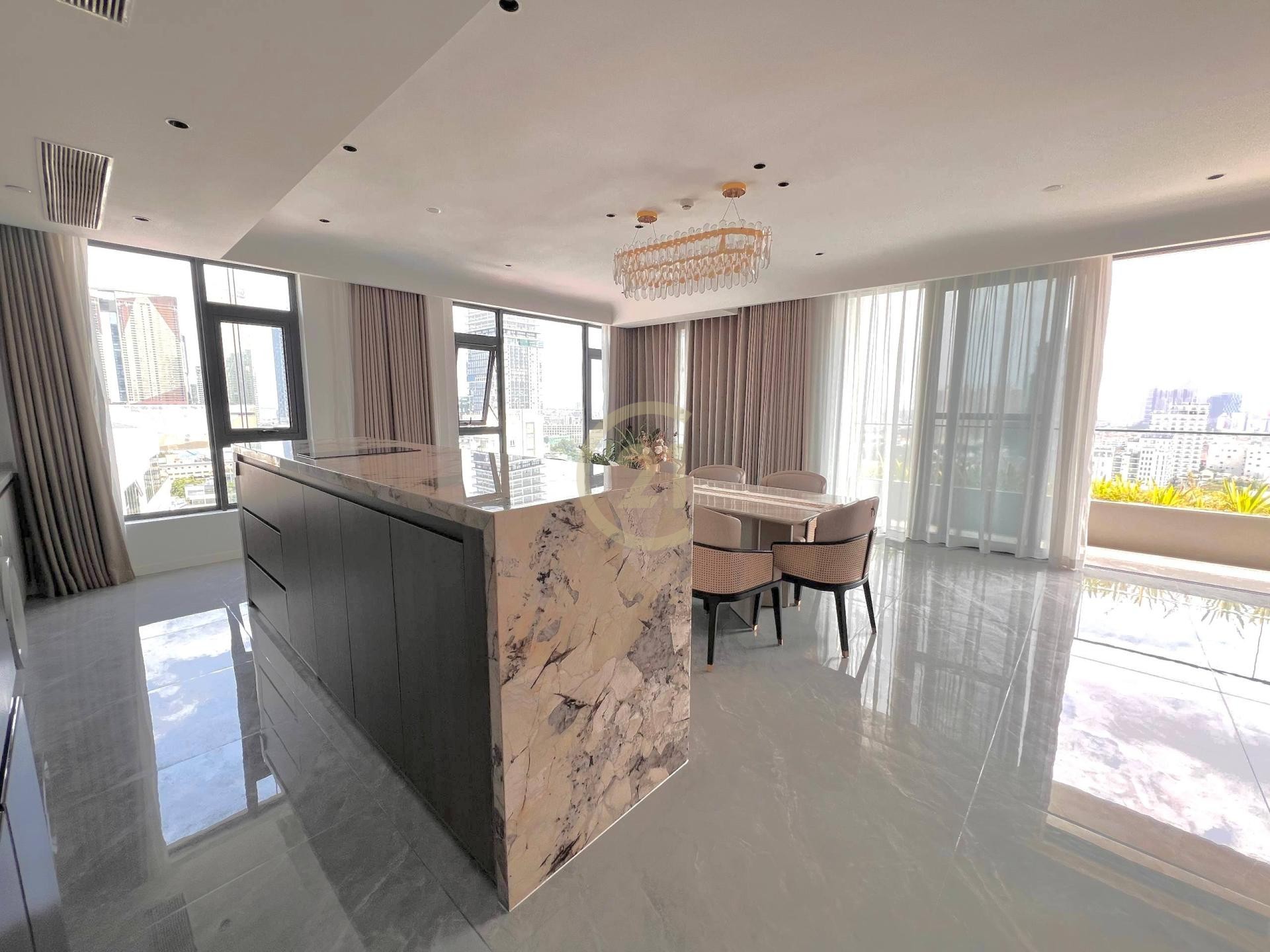 Luxury 3 Bedroom Penthouse for Rent in Tonle Bassac | Phnom Penh