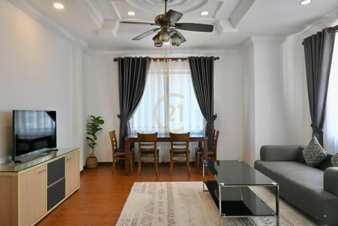 Fully Furnished 3-Bedroom Serviced Apartment for Rent in BKK1 | Phnom Penh