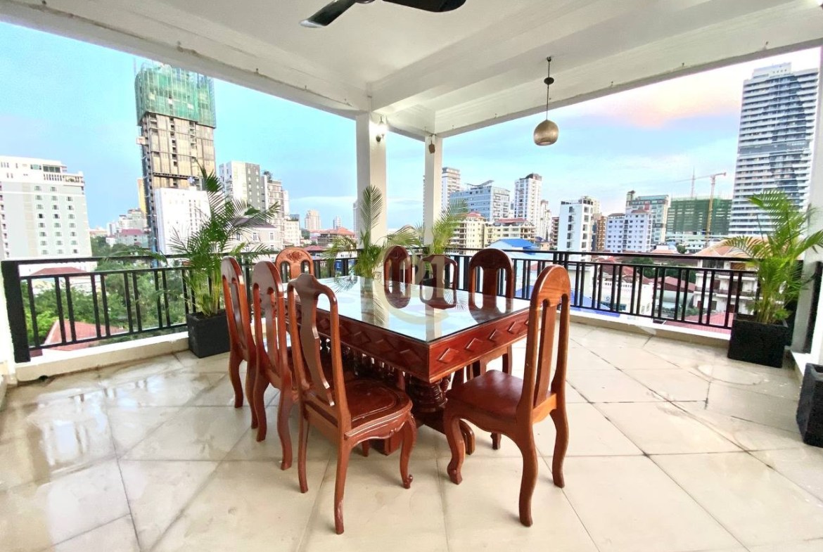 Luxury 4-Bedroom Penthouse for Rent in BKK1 | Phnom Penh